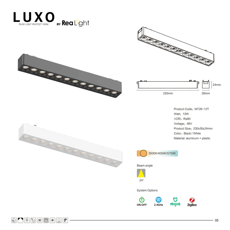 LUXO Magntic tačkasta 12W CCT+DIM (LT26-12T)