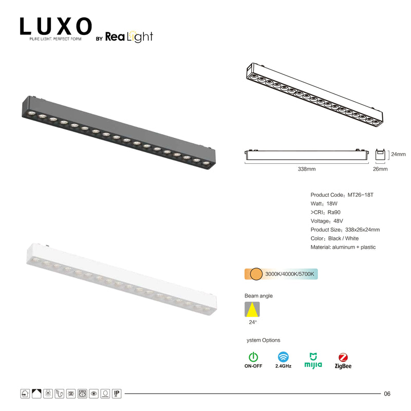 LUXO Magnetic tačkasta 18W CCT+DIM (LT26-18T)