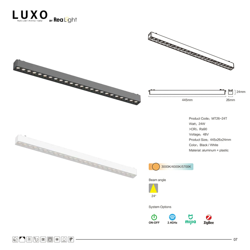 LUXO Magnetic tačkasta 24W CCT+DIM (LT26-24T)