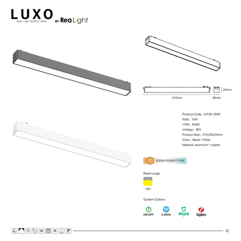 LUXO Magnetic difuzna 10W CCT+DIM (MT26-300F)