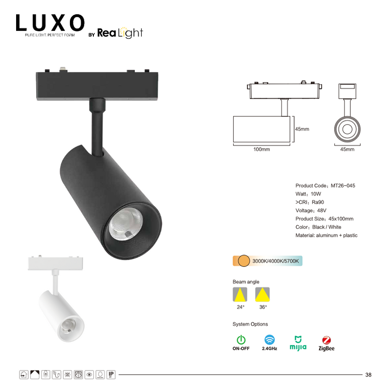 LUXO Magnetic 12W reflektor CCT+DIM (LT26-GD12)