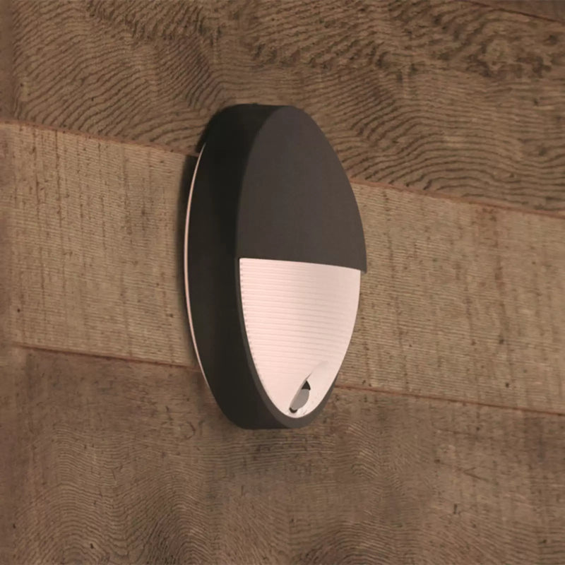 Zidna okrugla svetiljka 3w 3000k crna ip65 -LBD0560-3