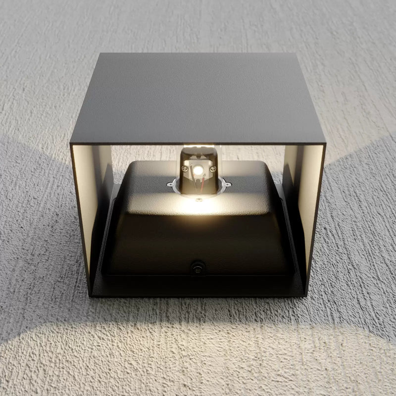 Zidna četvrtasta svetiljka 6w 3000k crna ip65 -LBD3010B-6X