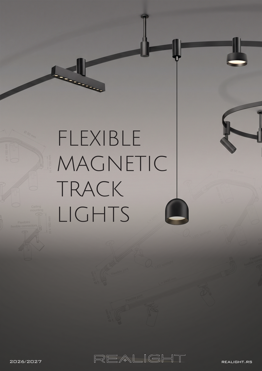 Flexible magnetic track lights 