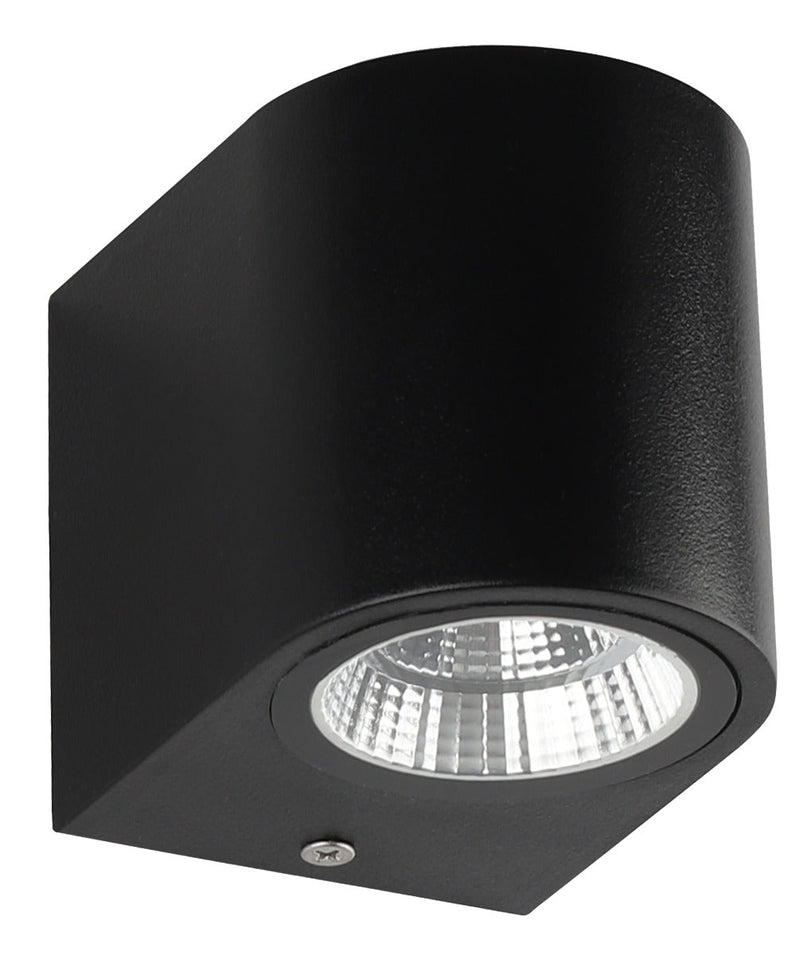 Zidna polukružna svetiljka 3w 3000k crna ip65 -LBD127-3