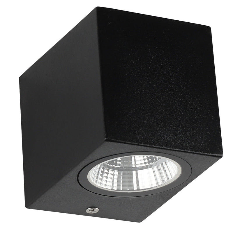 Zidna četvrtasta svetiljka 3w 3000k crna ip65 -LBD127S-3