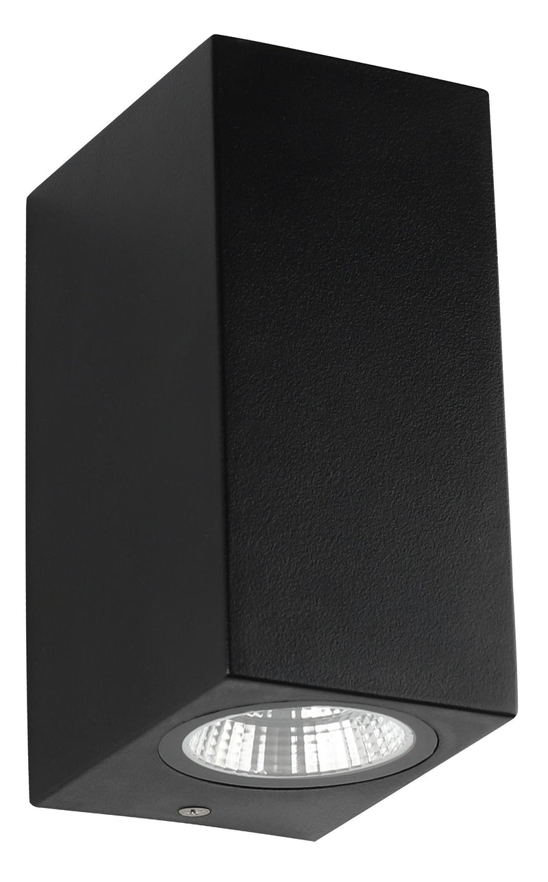 Zidna četvrtasta svetiljka 6w 3000k crna ip65 -LBD127S-6