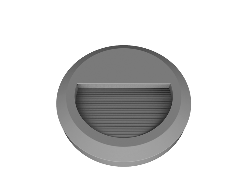 Zidna-stepenište okrugla 2w 3000k siva ip65 -LBD1612-2X