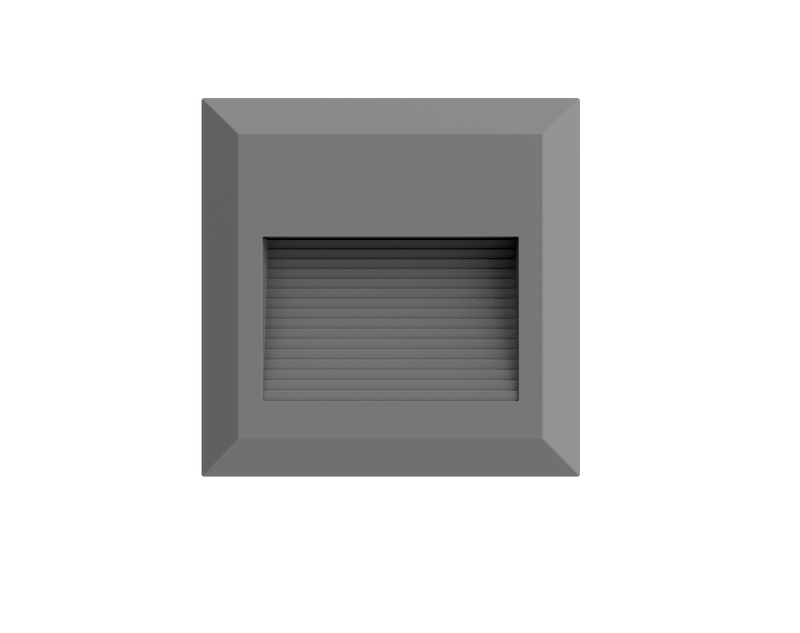 Zidna stepenište četvrtasta 2w 3000k siva ip65 -LBD1812-2X