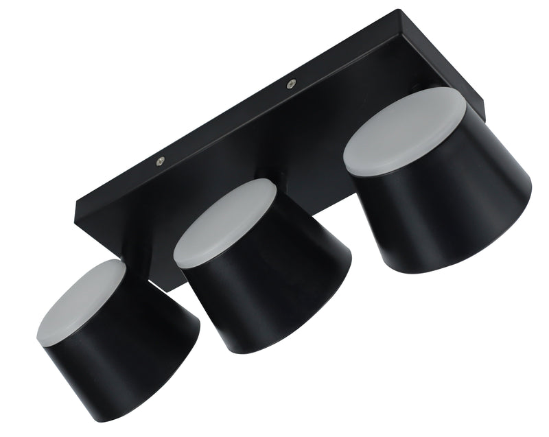 Zidna kružna svetiljka 3*7w 3000k crna ip20 -LXD0840-21