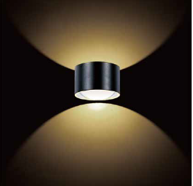 Zidna valjkasta svetiljka 8w 3000k crna ip20 -LBD1110-8X