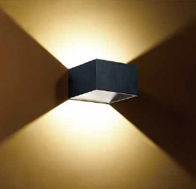 Zidna četvrtasta svetiljka 8w 3000k crna ip20 -LBD1210-8X