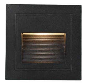 Zidna ugradna- stepenište četvrtasta 5w 3000k crna ip65 -LBD7030-5