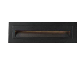 Zidna ugradna- stepenište četvrtasta 6w 3000k crna ip65 -LBD7040-6