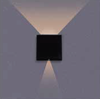 Zidna četvrtasta svetiljka 4*1w 3000k crna ip65 -LBD5050-4