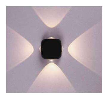 Zidna svetiljka 4w 3000k crna ip20 -LBD7120-4