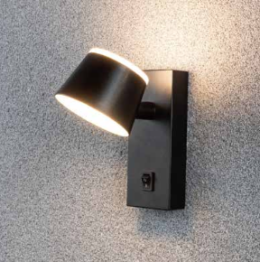 Zidna kružna svetiljka 2*7w 3000k crna ip20 -LXD0840-14