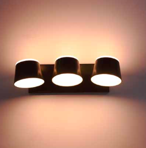 Zidna kružna svetiljka 3*7w 3000k crna ip20 -LXD0840-21