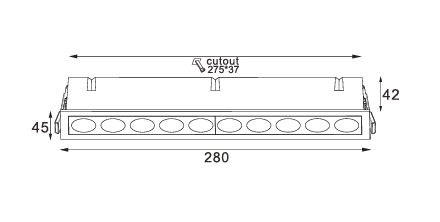 LUXO GRILL DOWNLIGHT 3000K 20W BB ALTH80013-20WFBB