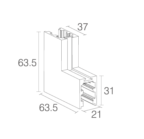 LUXO KONEKTOR ZA 10MM SS ŠINU 2C3GDT1033