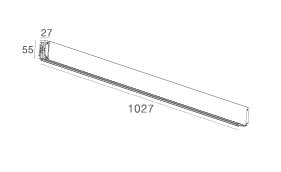 LUXO MAGNETIC ŠINA UP DOWN 1M BLACK GDT22002-1M