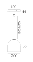 LUXO LED VISILICA ZA UP-DOWN 8W 2ALGD2280125-8W