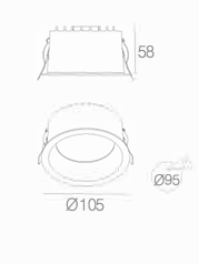 Ugradni DOWNLIGHT 15W IP54 ALIP80005-15W