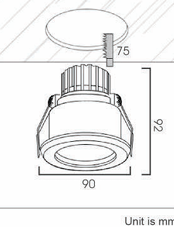 Ugradna Svetiljka 7W WN-XL004-IP65-5T WH