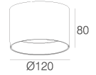 Svetiljka Nadgradna 12W IP54 ALIP80210-12W