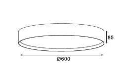 LUXO LED PALFONJERA 60W 3CCT BLACK ALTD0291H-60WYB