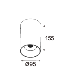 LUXO NADGRADNI DOWNLIGHT 25W 3000K WHITE ALXS0685A-25WW