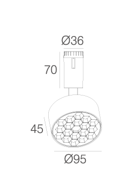 LUXO TAČKASTI REFLEKTOR 12W ZA FLEKSIBILNU ŠINU FLEXIBLE MAGNETIC 2ALGD0580106-12W
