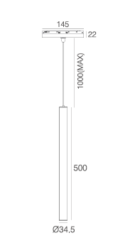 LUXO VISILICA TUBA ZA SS 10MM 2ALGD1080025-10W- L500