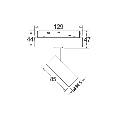 LUXO MAGNETIC REFLEKTOR UP/DOWN 8W 2ALGD2207CA-8W