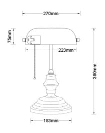STONA LAMPA BRASS+WHITE GLASS -HN2087