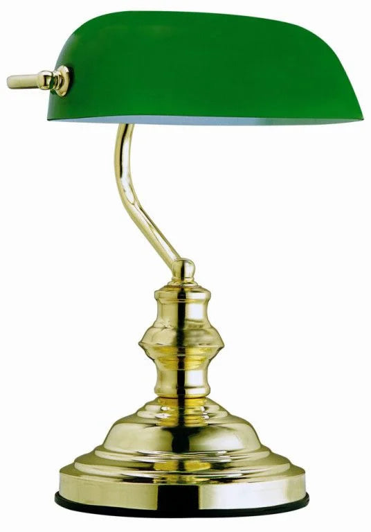 STONA LAMPA BRASS+GREEN GLASS - HN2087