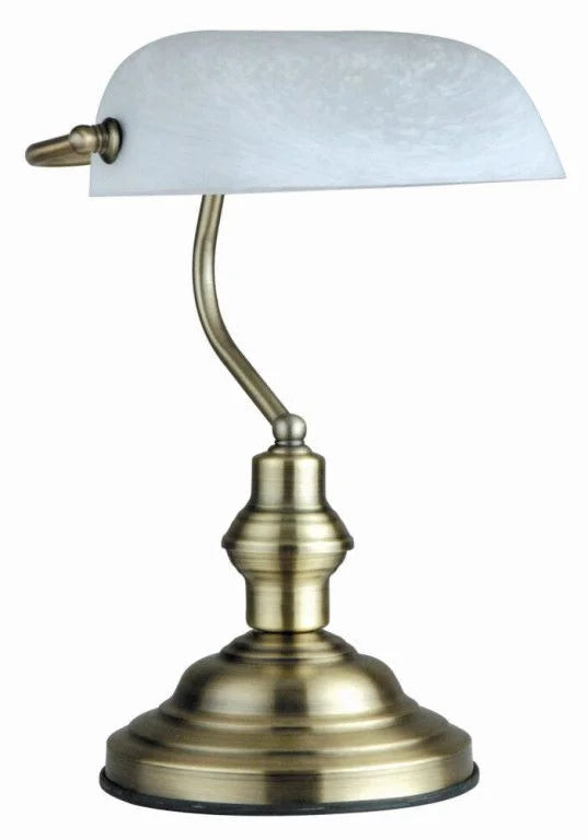 STONA LAMPA BRASS+WHITE GLASS -HN2087