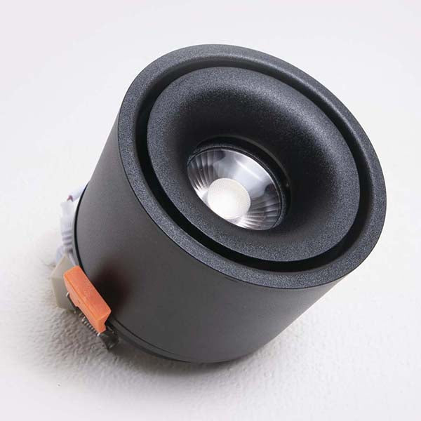 UGRADNI DOWNLIGHT 12W CRNI KRUZNI 3000K