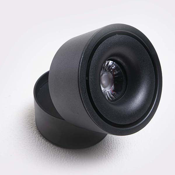 NADGRADNI DOWNLIGHT 12W CRNI KRUZNI 3000K